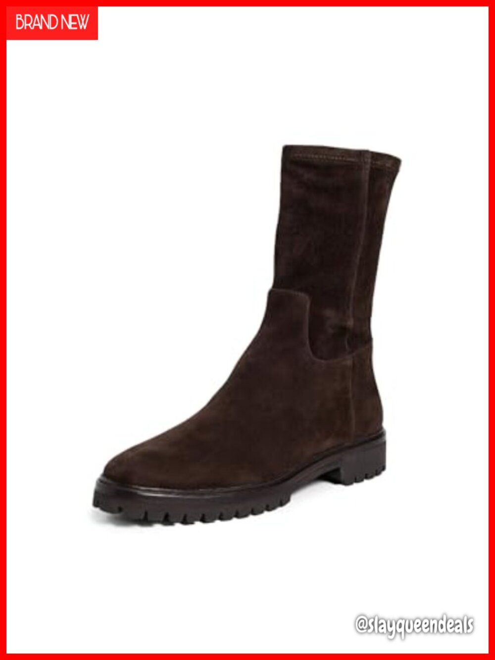Loeffler Randall Danny Tall Ankle Lug Sole Boots 35mm Heel Goatskin